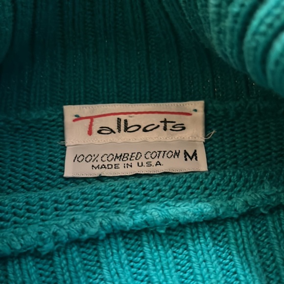 Talbots Blue/Green/Turquoise Knit Turtleneck Sweater! 💙 - Picture 3 of 3